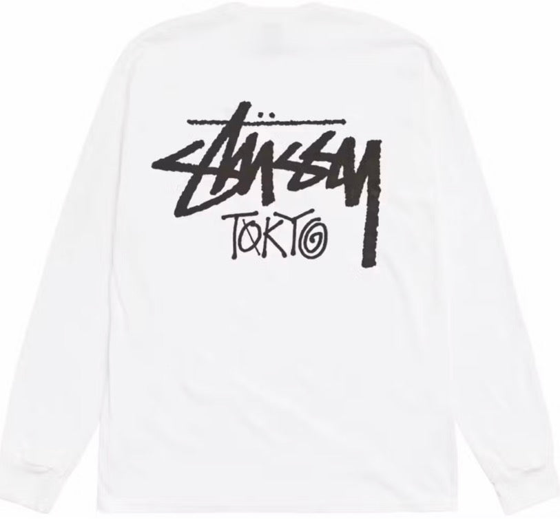 Stussy Stock Tokyo LS Tee White