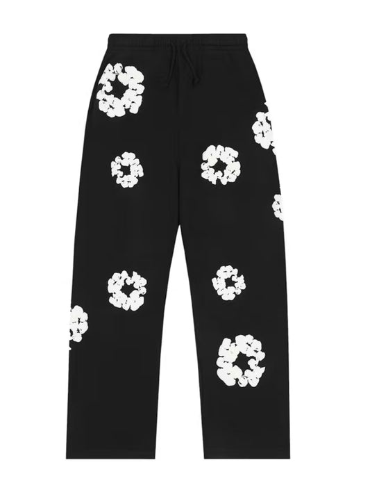 Denim Tears Cotton Wreath Baggy Sweatpants Black