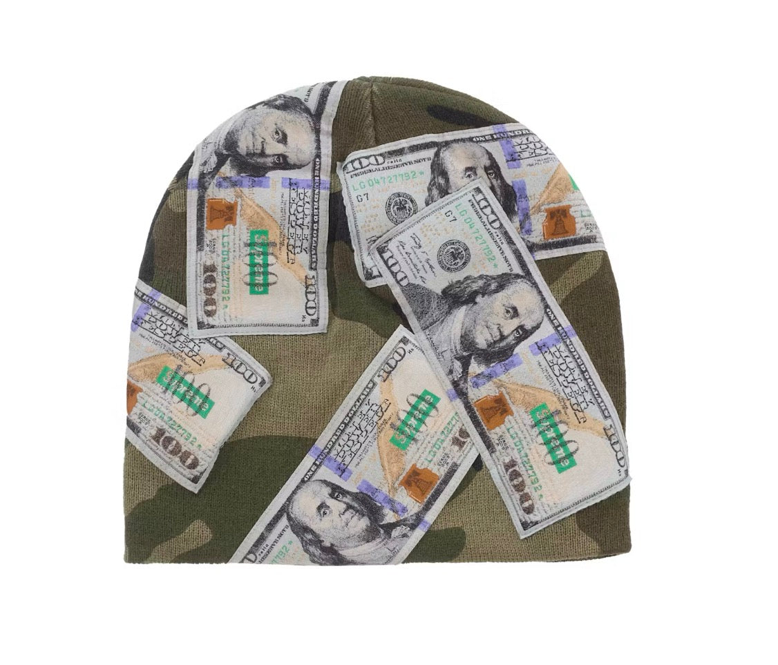 Supreme Money Beanie Camo