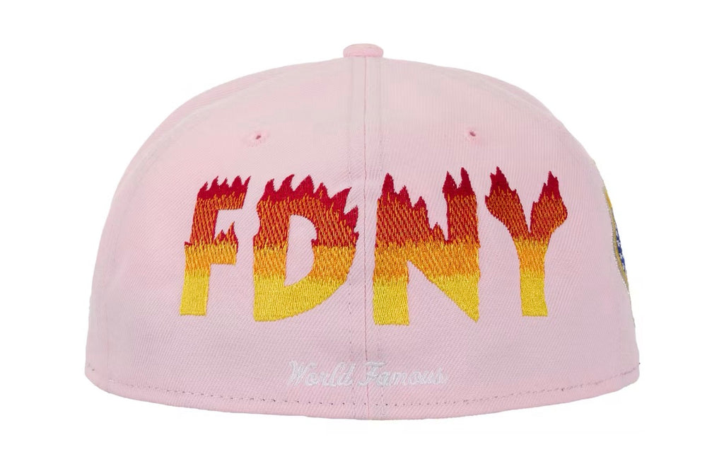 Supreme FDNY Box Logo New Era 59Fifty Fitted Cap Pink