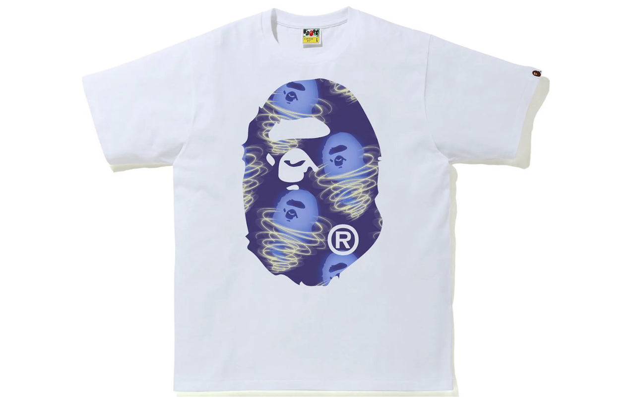 Bape Storm Big Ape Head Tee White Purple