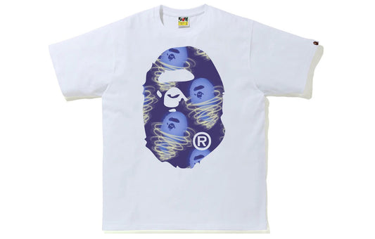 Bape Storm Big Ape Head Tee White Purple