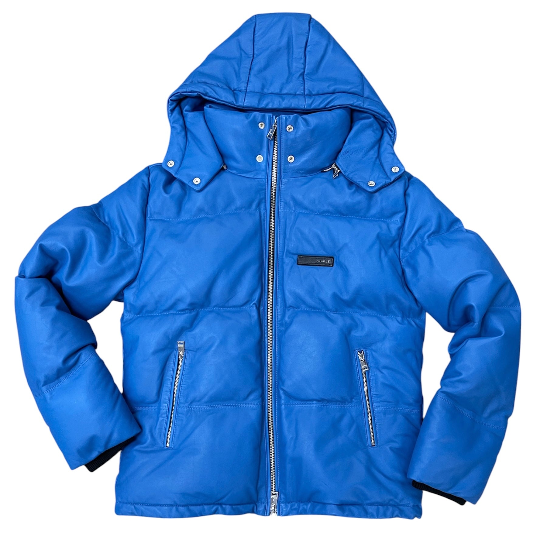 Purple Brand Puffer Jacket Blue