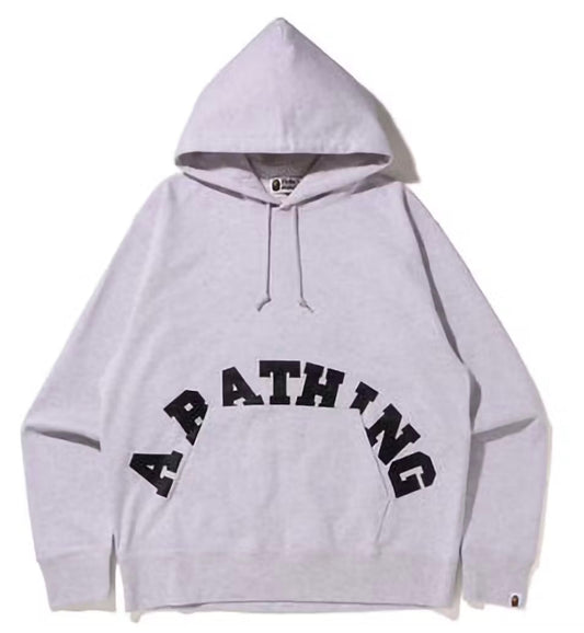 BAPE Giant Ape Head Relaxed Fit Pullover Hoodie Grey