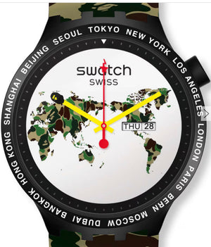 Big Bold Bape The World Swatch Watch