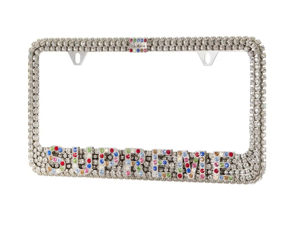 Supreme b.b. Simon License Plate Frame Silver