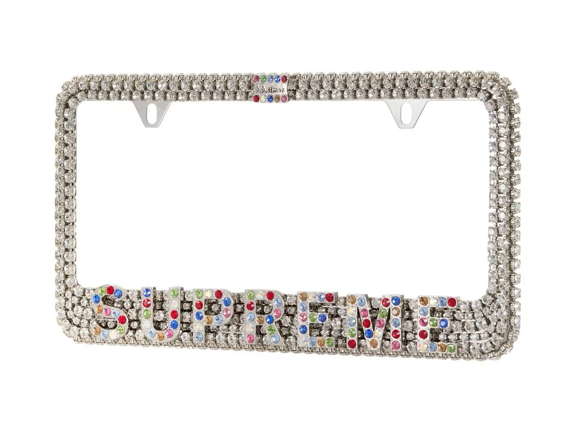 Supreme b.b. Simon License Plate Frame Silver