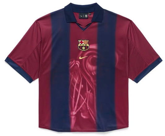 Travis Scott × Nike x FC Barcelona Retro 2000/01 Home Skeleton Jersey
