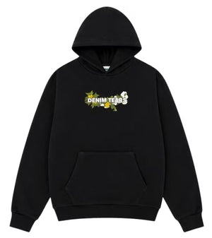 Denim Tears Black Floral Hoodie