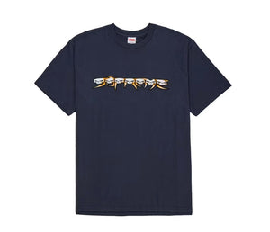 Supreme Skulls Spellout Tee Navy
