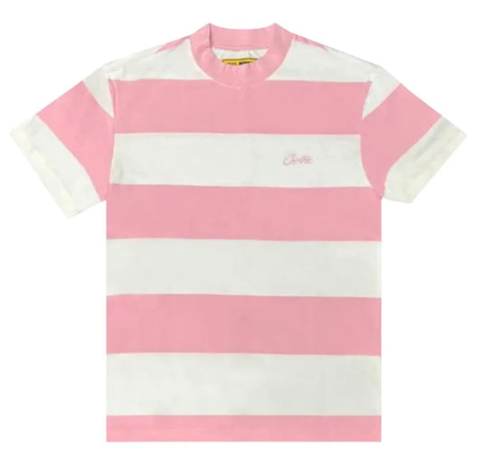 Corteiz Allstarz Stripe Tee Pink