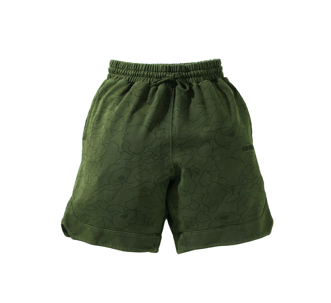 Bape 1st Camo Washed Shorts Olivedrab