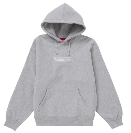 Supreme Box Logo Hooded Sweatshirt Heather Grey