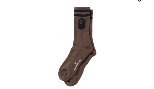 BAPE Ape Head Socks Brown