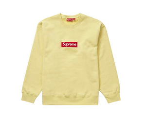 Supreme Box Logo Crewneck FW22 Pale Yellow