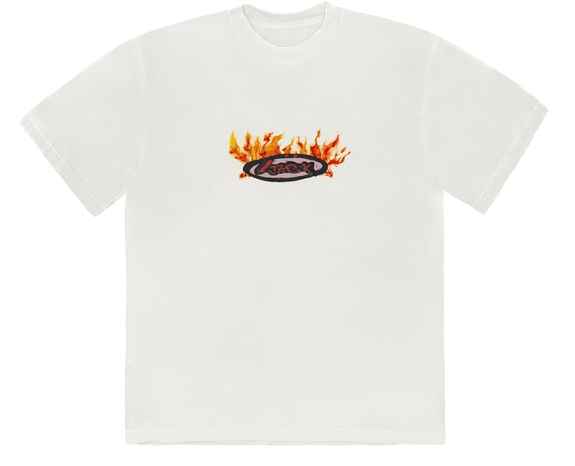 Travis Scott Cactus Jack Flame Tee White