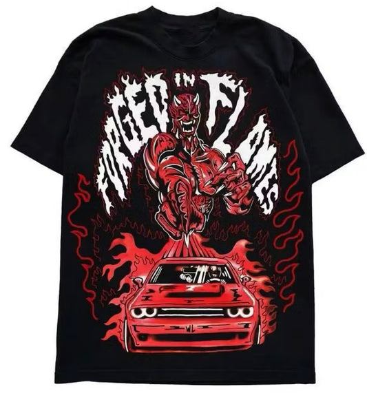 Used Warren Lotas Dodge Forged In The Flames Tee Black