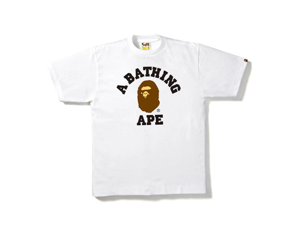Bape College Tee White