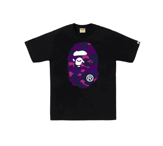 Bape Color Camo Big Ape Head Tee Black/Purple