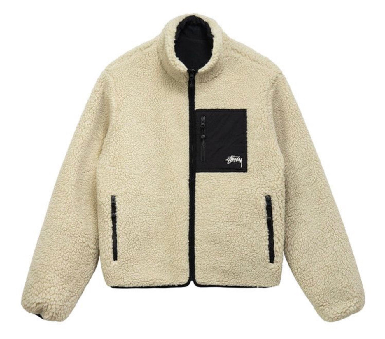 Stussy Sherpa Reversible Jacket Beige