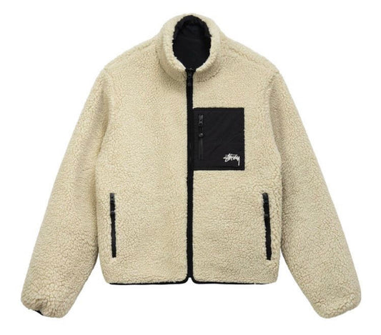 Stussy Sherpa Reversible Jacket Beige