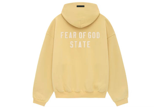 Fear of God Essentials Heavy Fleece FullZip Hoodie Amber