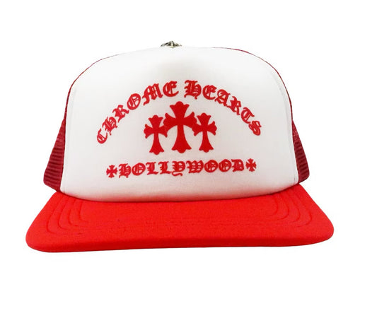 Chrome Hearts King Taco Trucker Hat Red/White