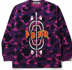 BAPE Color Camo PONR Shark L/S Tee