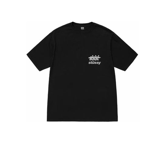 Stussy Surfwalk Pigment Dyed Tee Black