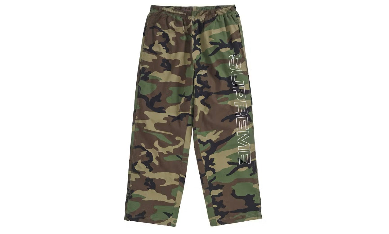Supreme Spellout Embroidered Ripstop Track Pant Woodland Camo