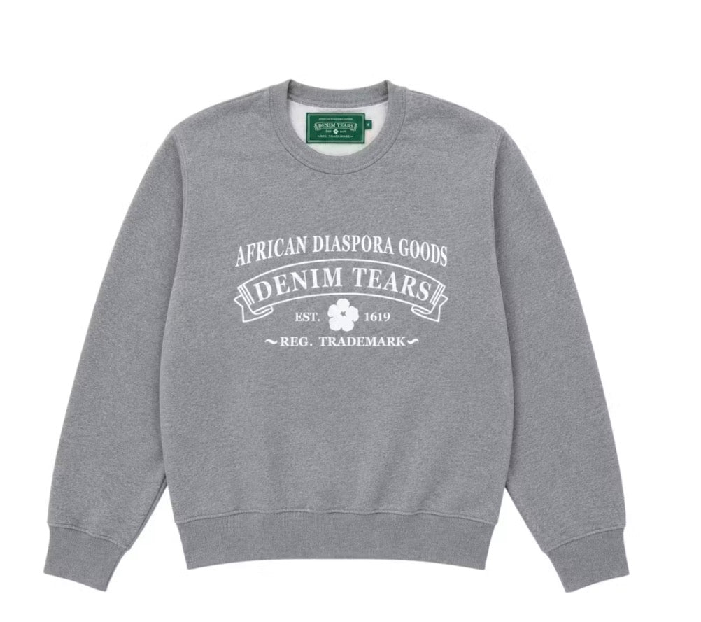 Denim Tears ADG Crewneck Grey White Print
