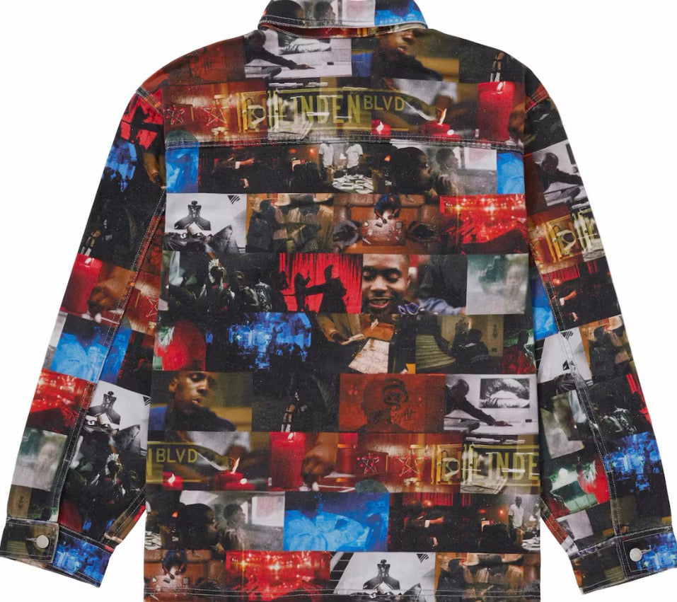 Pre-Owned Supreme Nas And DMX Collage Denim Chore Coat Multicolor