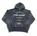 Purple Brand Stacked Crystal Stars Hoodie Black