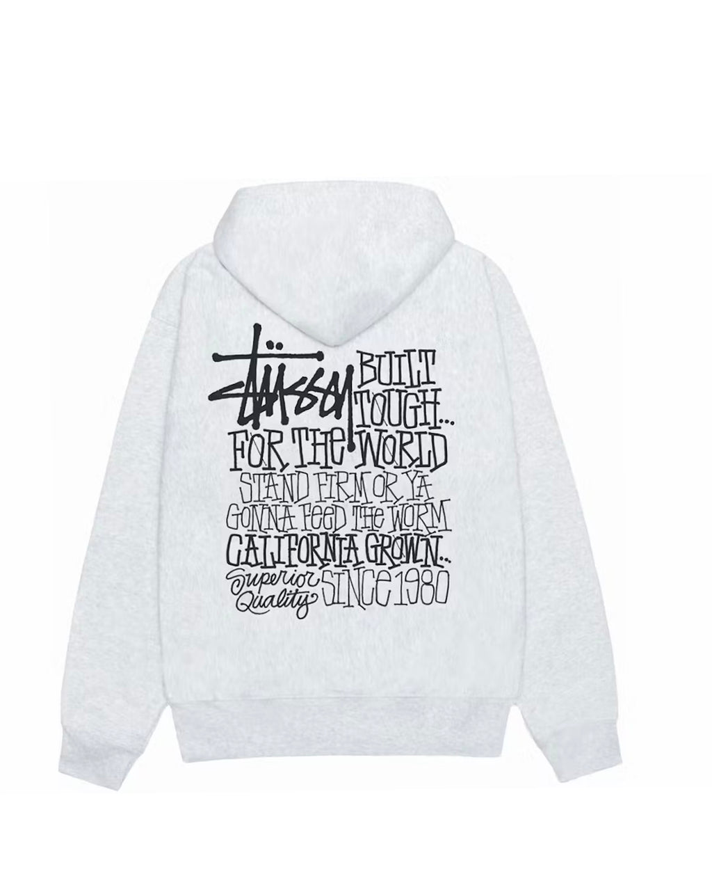 Stussy California Grown Hoodie Ash Heather