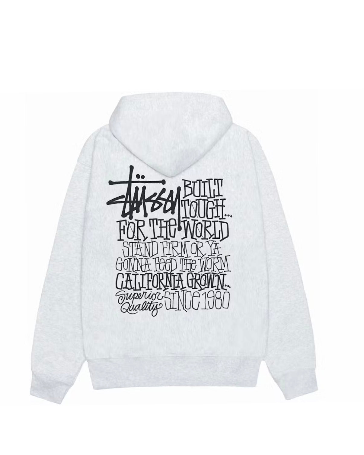 Stussy California Grown Hoodie Ash Heather