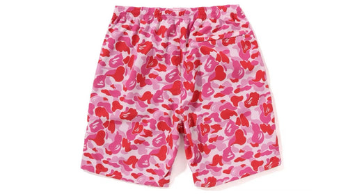 Bape ABC Camo Beach Shorts SS23 Pink