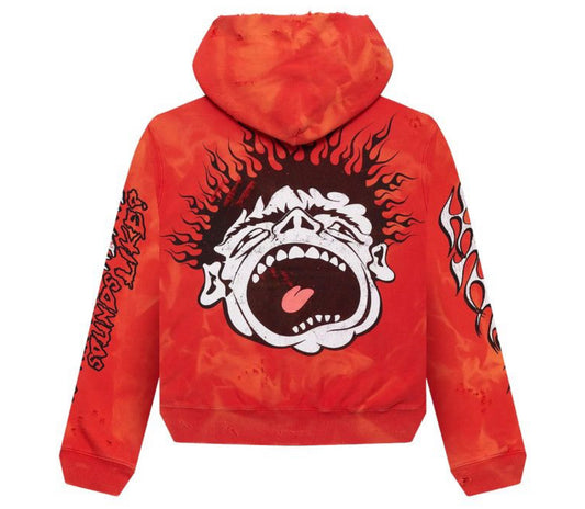 Hellstar Records Pullover Hoodie Lava