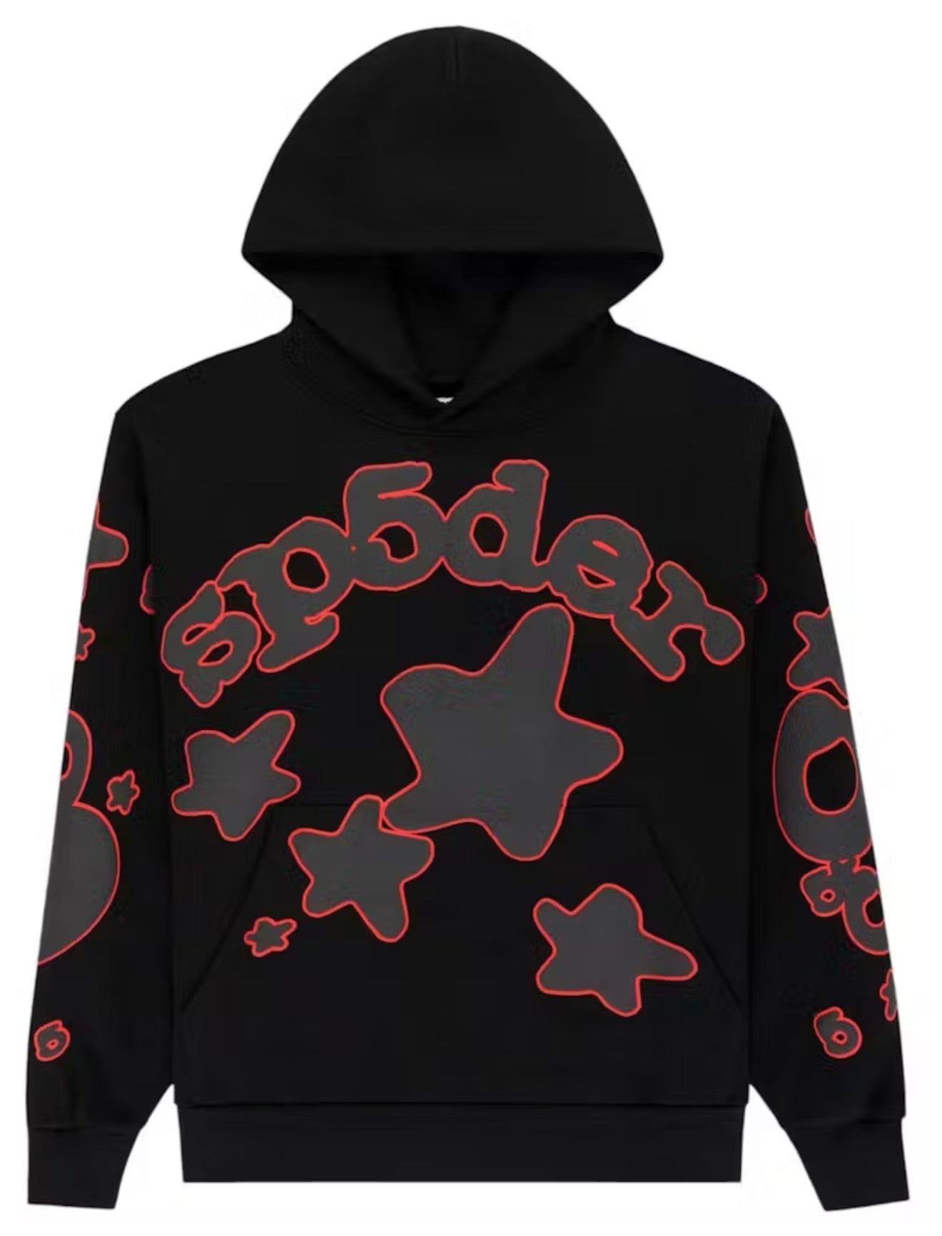 Sp5der Beluga Outline Hoodie Black