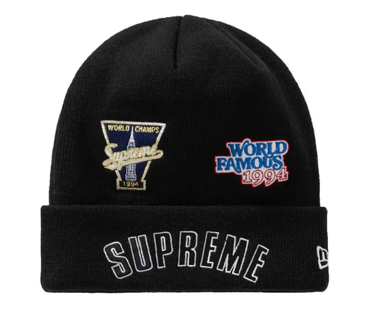 Supreme New Era Championship Beanie Black