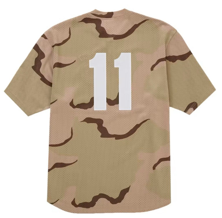 Supreme Paris Shop S Logo Baseball Henley Camo
