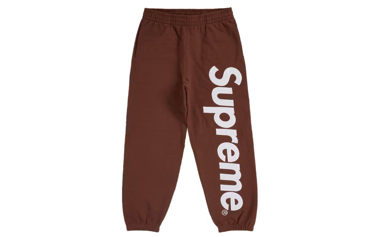 Supreme Satin Applique Sweatpant FW24 Brown