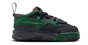 Jordan 4 RM Black Gorge Green Varsity Red (TD)