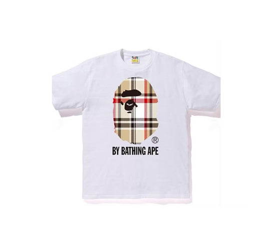 Bape A Bathing Ape Check By Bathing Tee White/Beige