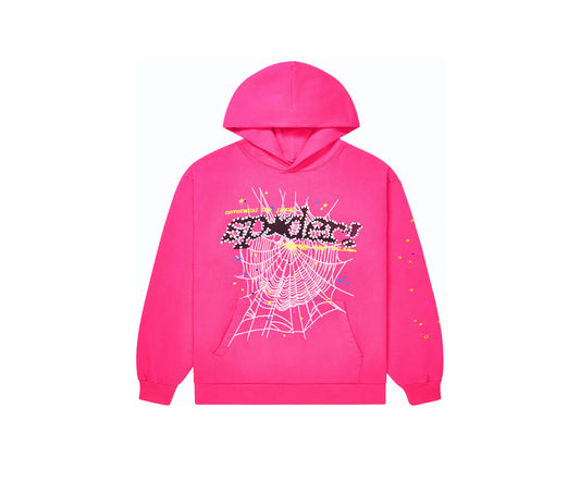 Sp5der P*NK V2 Hoodie Pink