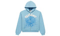 Sp5der OG Web Zip Up Hoodie SS26 Sky Blue
