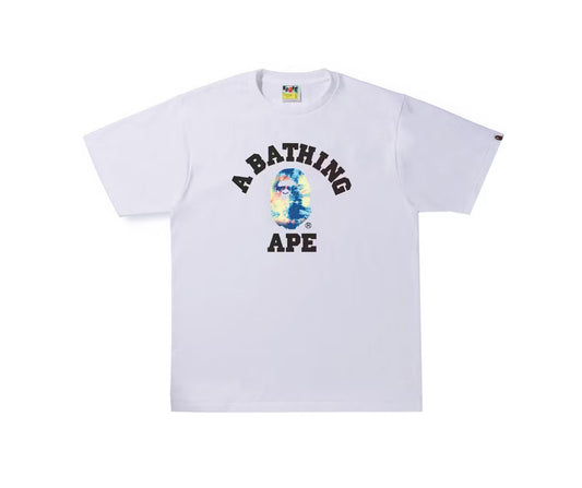 Bape Tie-Dye College Tee White/Multi