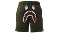 Bape Shark Sweat Shorts Olivedrab