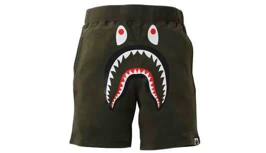 Bape Shark Sweat Shorts Olivedrab