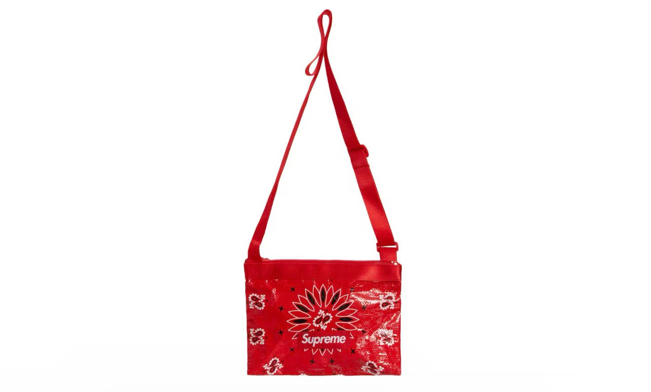 Supreme Bandana Tarp Side Bag Red