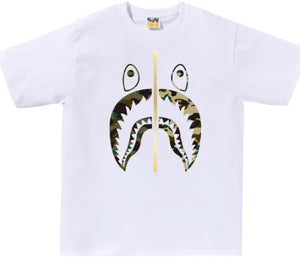 Bape First Camo Shark Tee White